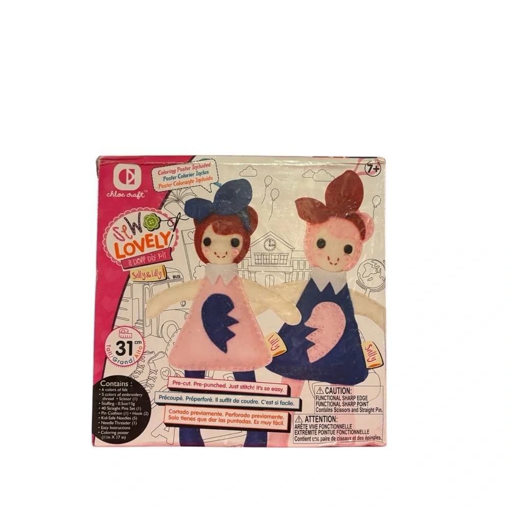 CHLOE CRAFT SEW LOVELY A DOLL DIY KIT SALLY AND LILLY SEALED BOX (NEW)